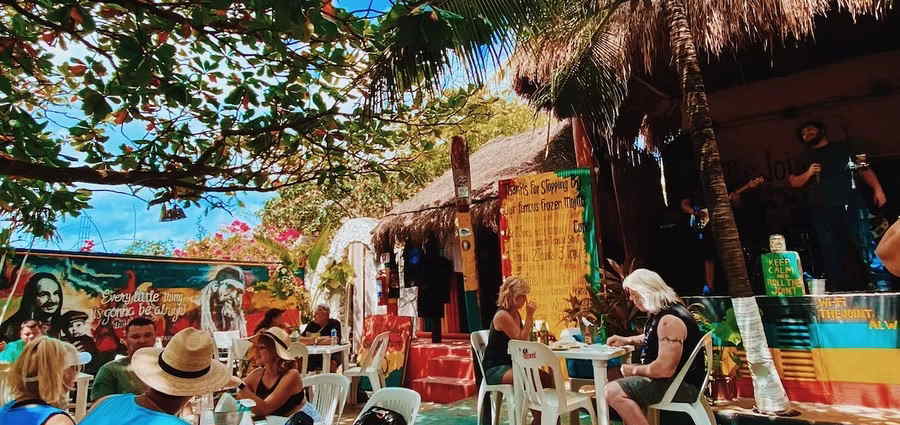 The Joint restaurant on the south end of Isla Mujeres